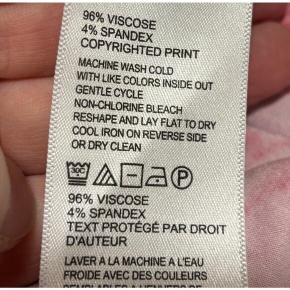 Tommy Bahama size M watercolor halter top popover racer back pink orange gold - Picture 7 of 7